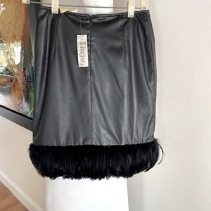 Vintage NWT CACHE faux leather skirt